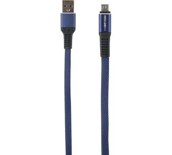Дата-кабель Red Line Flat USB - Micro USB, синий УТ000015528 1