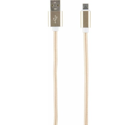Дата-кабель Red Line USB - micro USB 2 метра нейлоновая оплетка, золотой УТ000014162