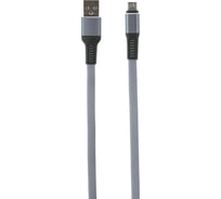 Дата-кабель Red Line Flat USB - Micro USB, серый УТ000015530