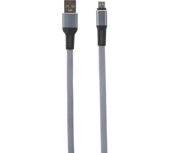 Дата-кабель Red Line Flat USB - Micro USB, серый УТ000015530 1