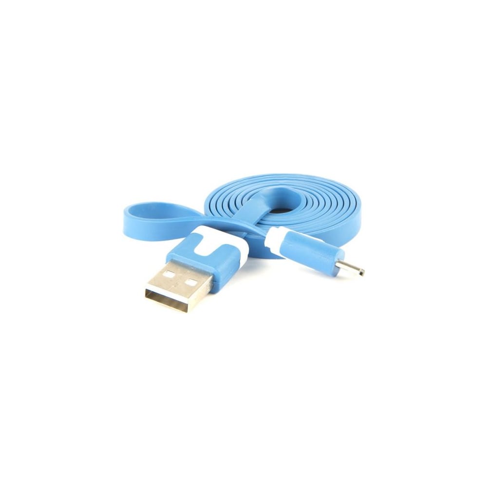 Дата-кабель Red Line Плоский USB - micro USB lite, синий УТ000010321 ...