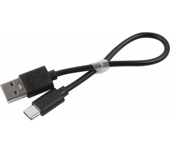 Дата-кабель Red Line USB - Type-C, 2A, 20 см, черный УТ000020234 1