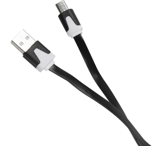 Дата-кабель Red Line Плоский USB - micro USB lite, черный УТ000010320 1