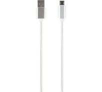 Дата-кабель Red Line USB – micro USB, 2.4А, нейлон. оплетка, белый мягкий футляр УТ000020243