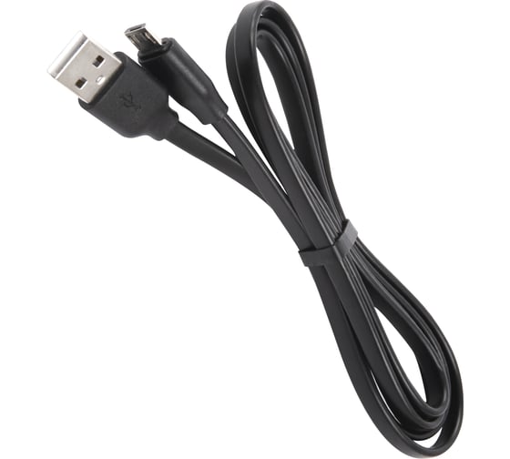Дата-кабель Red Line Плоский USB - micro USB 2A, черный УТ000023595