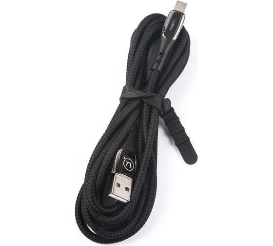 Дата-кабель USAMS SJ306 USB - Type-C 2 метра, Smart Power-off, черный УТ000020256