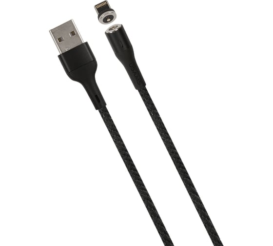 Кабель USAMS SJ333 USB - Lightning, Магнитный кабель, черный SJ333USB01 УТ000020305 1