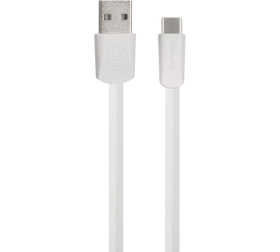 Дата-кабель USAMS U2 USB - Type-C, плоский, белый SJ200TC02 УТ000019983