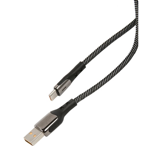 Дата-кабель USAMS U27 USB - Type-C с индикатором, 5А, черный SJ319USB01 УТ000019974 1