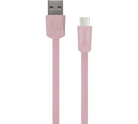 Дата-кабель USAMS U2 USB - Type-C, плоский, розовый SJ200TC05 УТ000020906 1