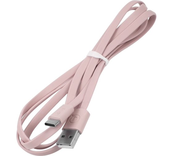 Дата-кабель USAMS U2 USB - Type-C, плоский, розовый SJ200TC05 УТ000020906
