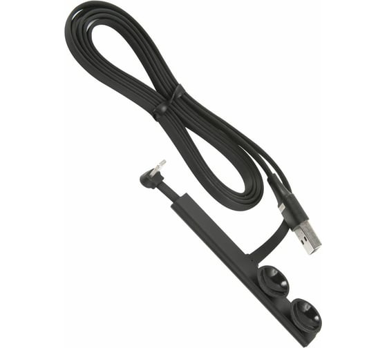 Дата-кабель USAMS U39 Gamer series USB - Lightning, с присоской, черный SJ379USB01 УТ000019993