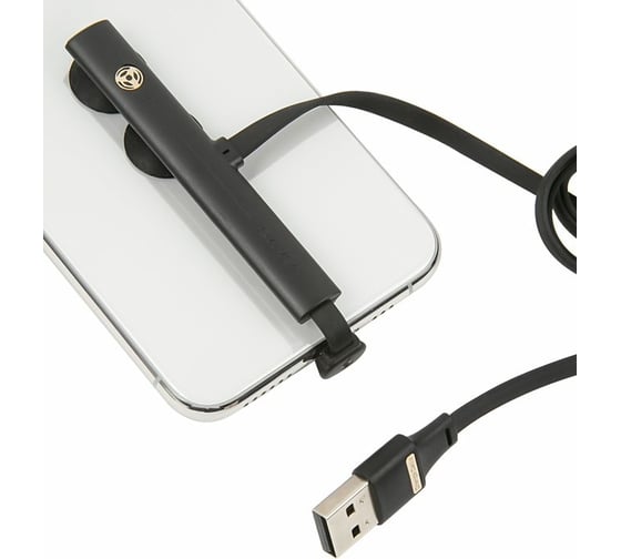 Дата-кабель USAMS U39 Gamer series USB - Lightning, с присоской, черный SJ379USB01 УТ000019993