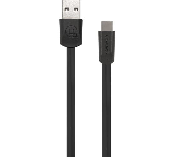 Дата-кабель USAMS U2 USB - Type-C, плоский, черный SJ200TC01 УТ000019984 1