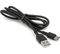 Кабель Mirex, USB 2.0 AM-Type-C 1 метр, 2.4A, чёрный, в коробке 13700-008T2BK