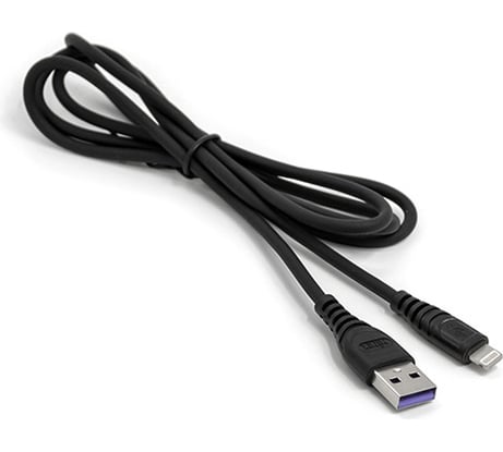 Кабель Mirex, USB 2.0 AM-8pin Lightning 1,2 метра, 3A, чёрный, в коробке 13700-007i3BK