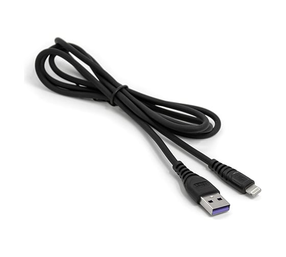 Кабель Mirex, USB 2.0 AM-8pin Lightning 1,2 метра, 3A, чёрный, в коробке 13700-007i3BK 1