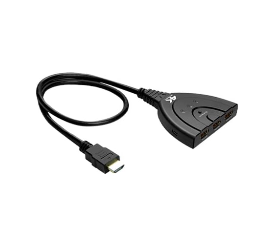 Переключатель GCR HDMI 3 x 1 Greenline USB доп. питание чёрный VIVv3I01ZP 1