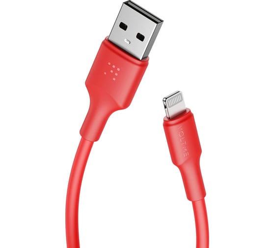 Кабель VOLTME USB2.0 Powerlink EDC ATL Lightning - USB-A (2.4A) 1.2M Красный C2314