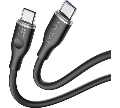 Кабель VOLTME USB2.0 Powerlink Moss CTC 5A, USB-С - USB-C 1.0M Черный C2032