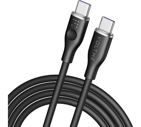 Кабель VOLTME USB2.0 Powerlink Moss CTC 5A, USB-С - USB-C 1.8M Черный C2037