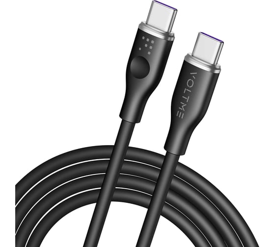 Кабель VOLTME USB2.0 Powerlink Moss CTC 5A, USB-С - USB-C 1.8M Черный C2037 1
