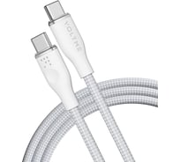 Кабель VOLTME USB2.0 Powerlink Rugg Lite CTC 5A, USB-С - USB-C, 100W, 1.2м, белый C1330