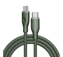 Кабель VOLTME USB2.0 Powerlink Rugg CTC 3A, USB-С - USB-C, 60W, 1м, зеленый, C2051