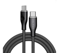 Кабель VOLTME USB2.0 Powerlink Rugg CTC 3A, USB-С - USB-C, 60W, 1.8м, черный, C2053