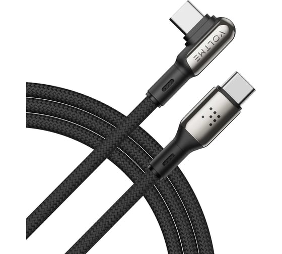 Кабель VOLTME USB2.0 Powerlink Stark CTC USB-С - USB-C, 5A, 100W, 2м, черный, C2072