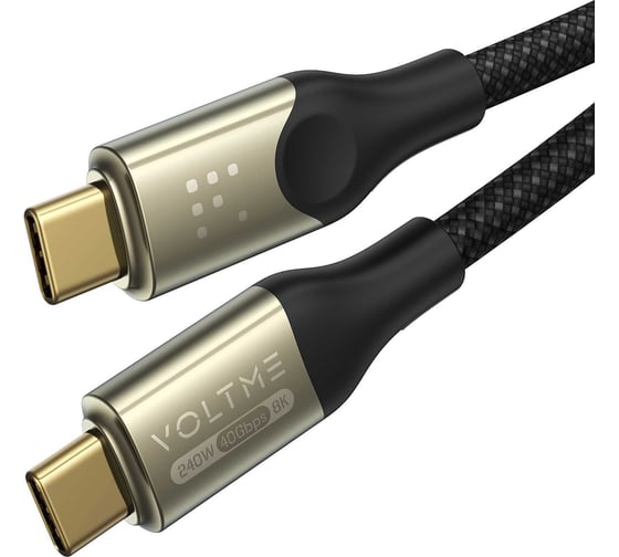 Кабель VOLTME USB4.0 Powerlink Utron CTC 240W PD3.1 8K 60Hz 1.2M Черный C2198 1