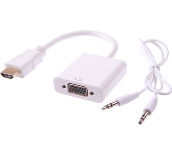 Переходник Pro Legend HDMI to VGA Adapter + AUX кабель, белый PL1139 1
