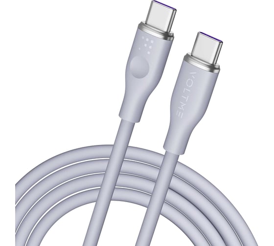 Кабель VOLTME USB2.0 Powerlink Moss CTC 5A, USB-С - USB-C 1.8M Серый C2040