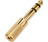 Аудио переходник Cablexpert Jack6.3(M) на Jack3.5(F) стерео, цвет золотой, пакет, A-63M-35F 1