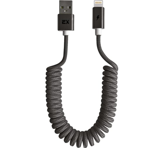 Кабель USB-8-pin Exployd для зарядки телефона 2A 1,5M витой кабель черный EX-K-801