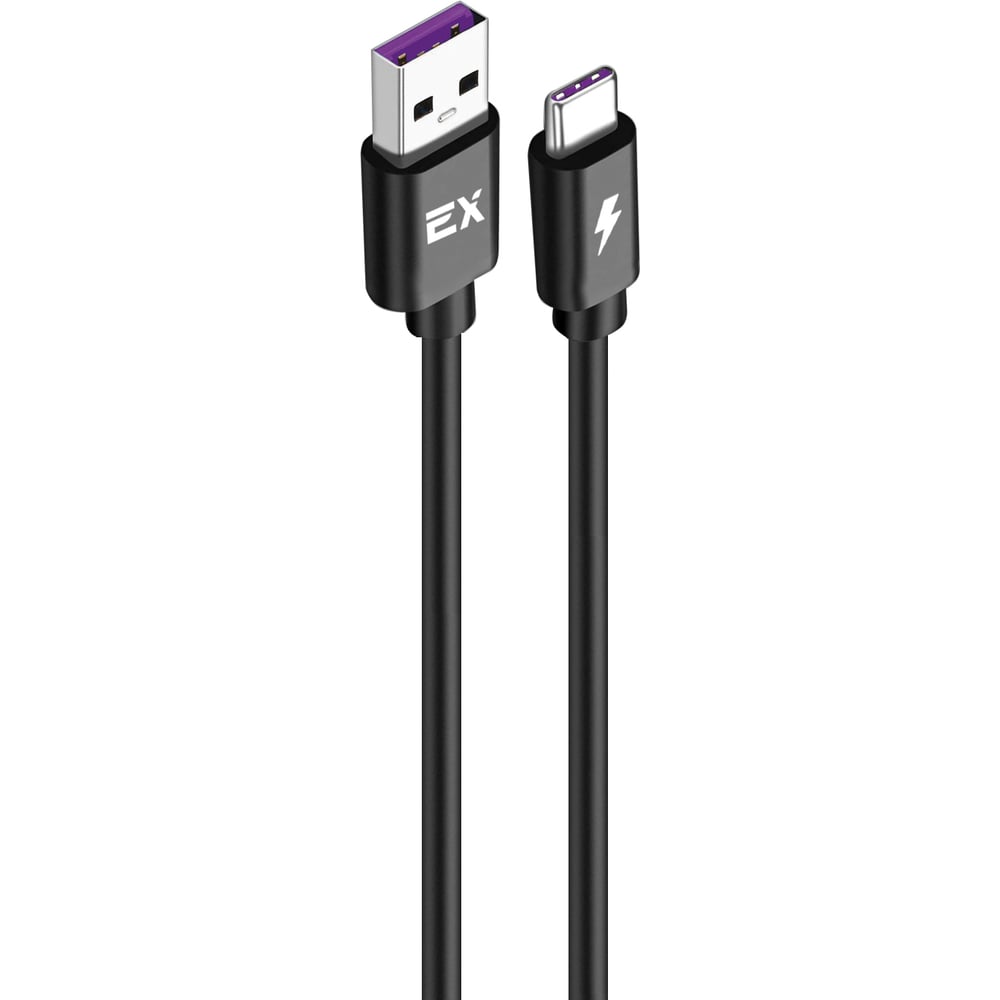 Кабель USB-Type-C Exployd для зарядки телефона 5A 1M 25W круглый черный  EX-K-1141 - выгодная цена, отзывы, характеристики, фото - купить в Москве и  РФ