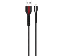 КабельUSB-8-pin Exployd  для зарядки телефона 2A 1M круглый черный EX-K-1019