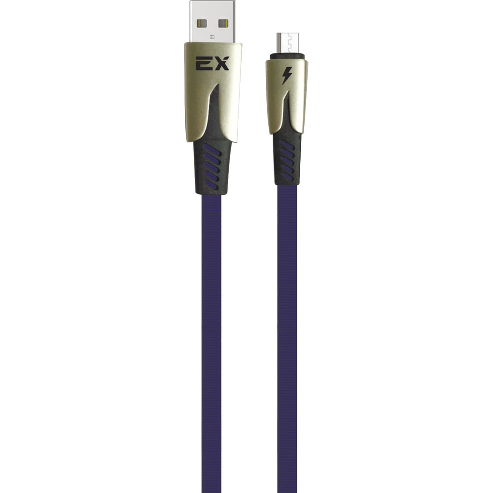 Кабель USB-MicroUSB Exployd для зарядки телефона 2,1А 1М плоский синий  EX-K-1035 - выгодная цена, отзывы, характеристики, фото - купить в Москве и  РФ