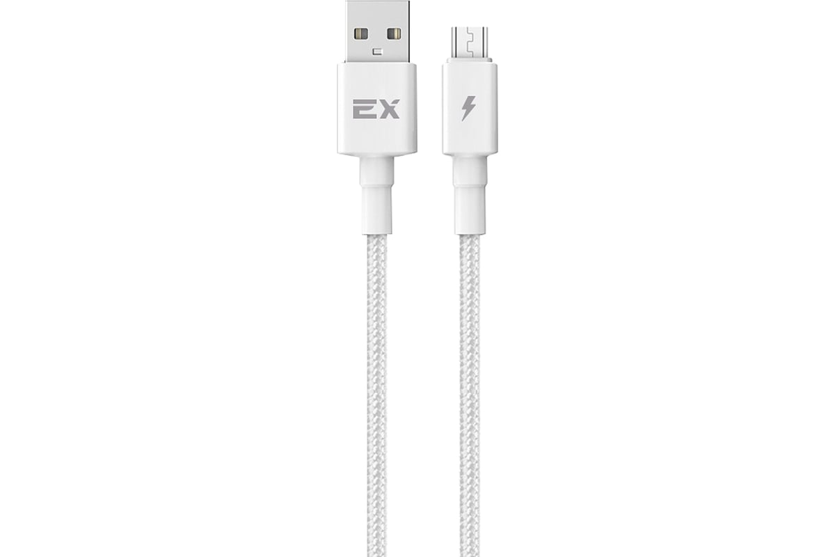 Кабель USB-MicroUSB Exployd для зарядки телефона 2A 1M белый EX-K-1155 -  выгодная цена, отзывы, характеристики, фото - купить в Москве и РФ