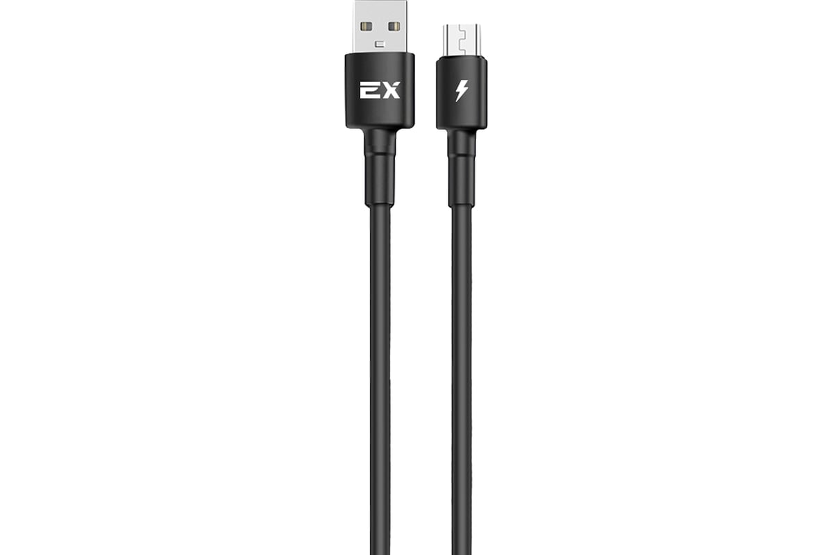 Кабель USB-MicroUSB Exployd для зарядки телефона 2А 2м черный EX-K-1148 -  выгодная цена, отзывы, характеристики, фото - купить в Москве и РФ