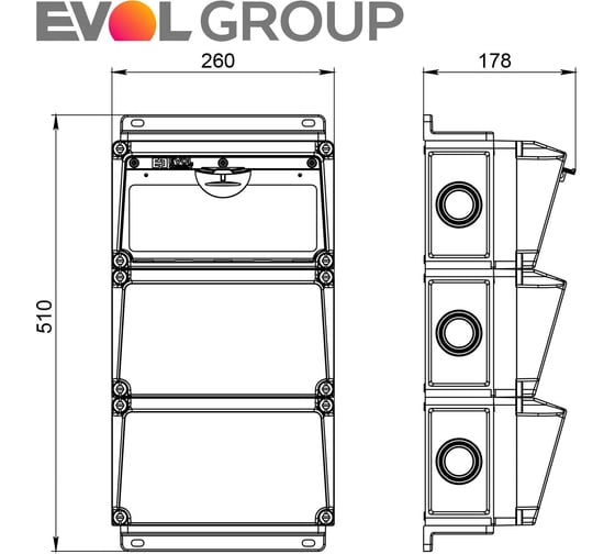 Навесной щит EVOL BLOCKBOX 0104-012-1