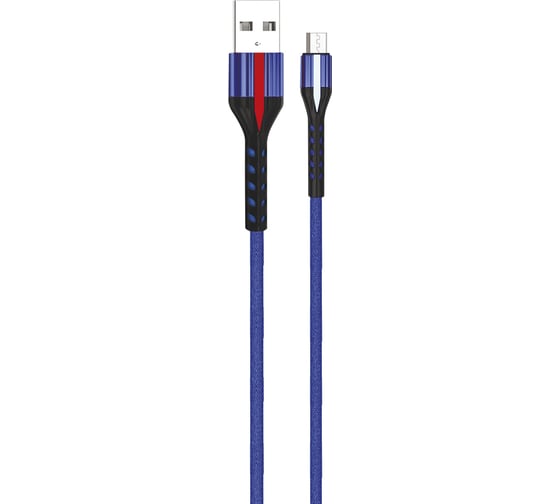 Кабель USB-MicroUSB 2A Exployd для зарядки телефона 1M круглый синий EX-K-1024 1