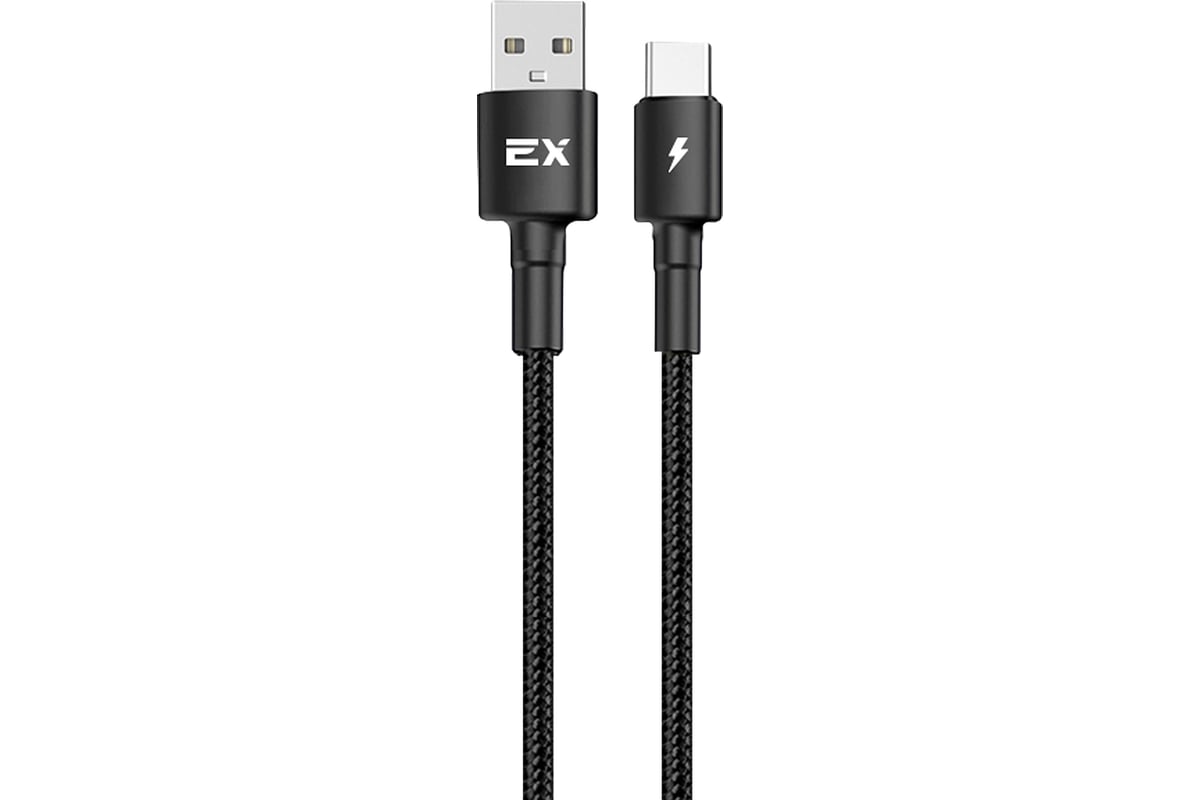 Кабель USB-Type-C 2A Exployd для зарядки телефона 1M круглый черный  EX-K-1158 - выгодная цена, отзывы, характеристики, фото - купить в Москве и  РФ