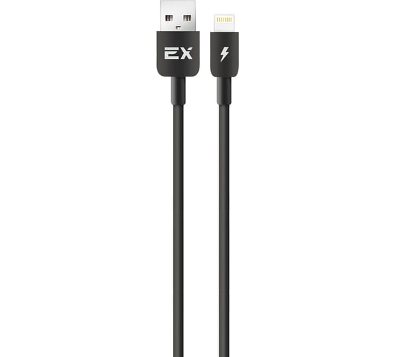 Кабель USB-8pin 2,1A Exployd для зарядки телефона 1M круглый черный EX-K-995 1