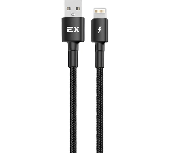 Кабель USB-8-pin 2A Exployd для зарядки телефона 1M круглый черный EX-K-1156 1