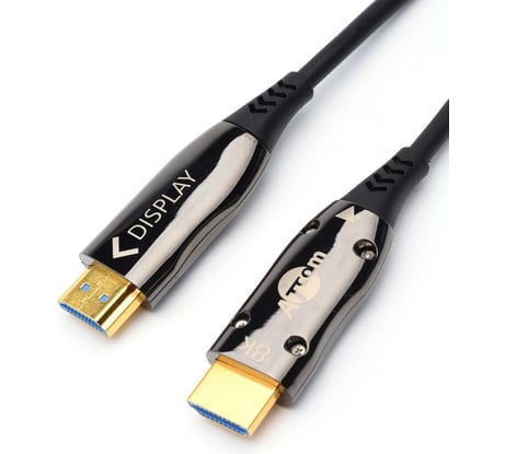 Шнур аудио-видео Retic HDMI-HDMI 8k оптический версия 2.1 золото 30 м AT8877