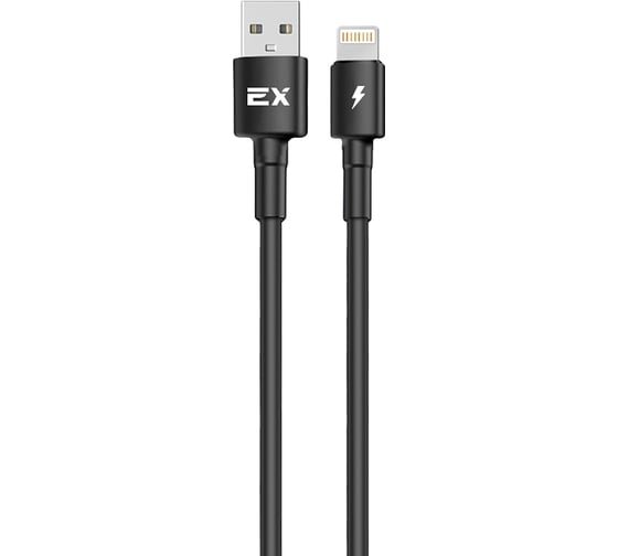 Кабель USB-8-pin 2A Exployd для зарядки телефона 1M круглый черный EX-K-1150 1