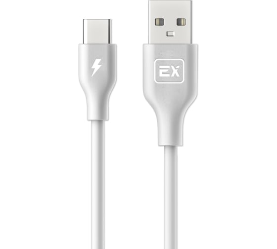 Exployd Кабель для зарядки телефона USB-Type-C 1A 0,2 M круглый белый EX-K-734
