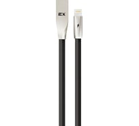 Кабель USB-8-pin 2A Exployd для зарядки телефона 1M плоский черный EX-K-1041