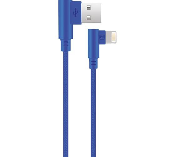 Кабель USB-8-pin 2,1A Exployd для зарядки телефона 1M Game круглый синий EX-K-541